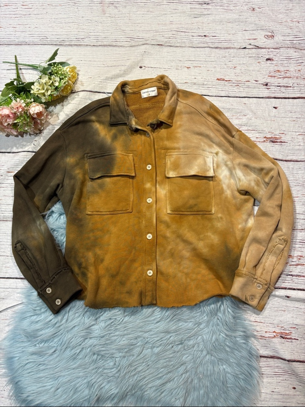 Cotton Citizen Brooklyn Buttondown Tie Dye Shirt Jacket Shacket